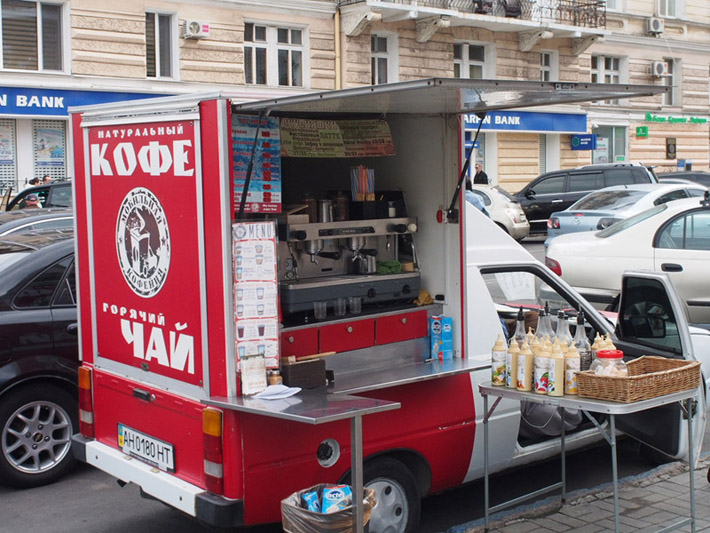 Mobiles Kaffeehaus in Odessa