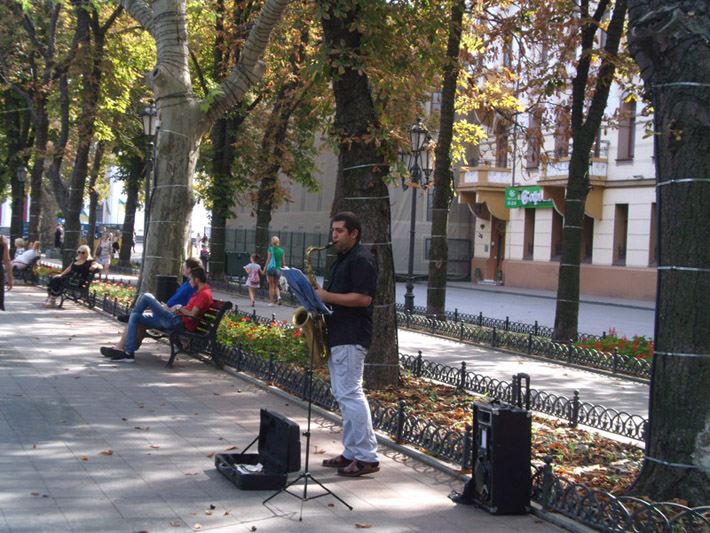 Strassenmusik in Odessa